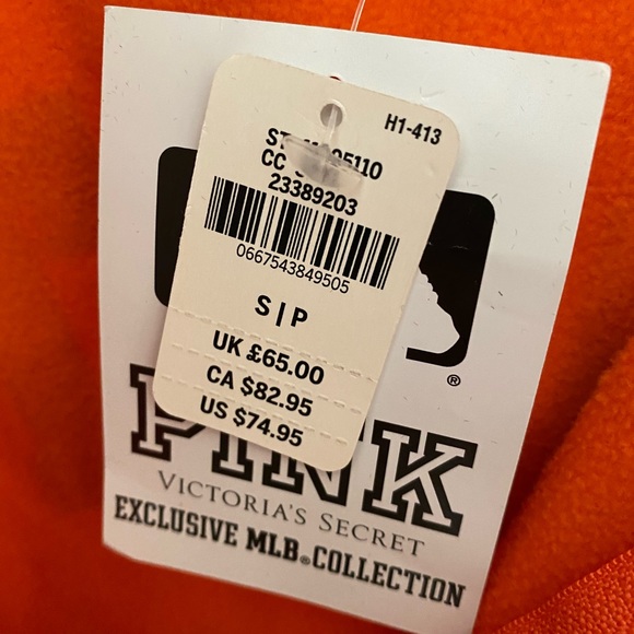 Victoria Secret Pink SF Giants Zipper Sweatshirt - Picture 6 of 7